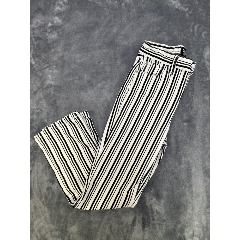 BDG Urban Outfitters Striped High Rise Straight Leg Jeans Black White Size 26